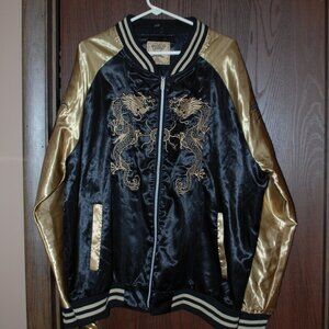 Brooklyn Laundry Black & Gold Dragon Jacket - XXL